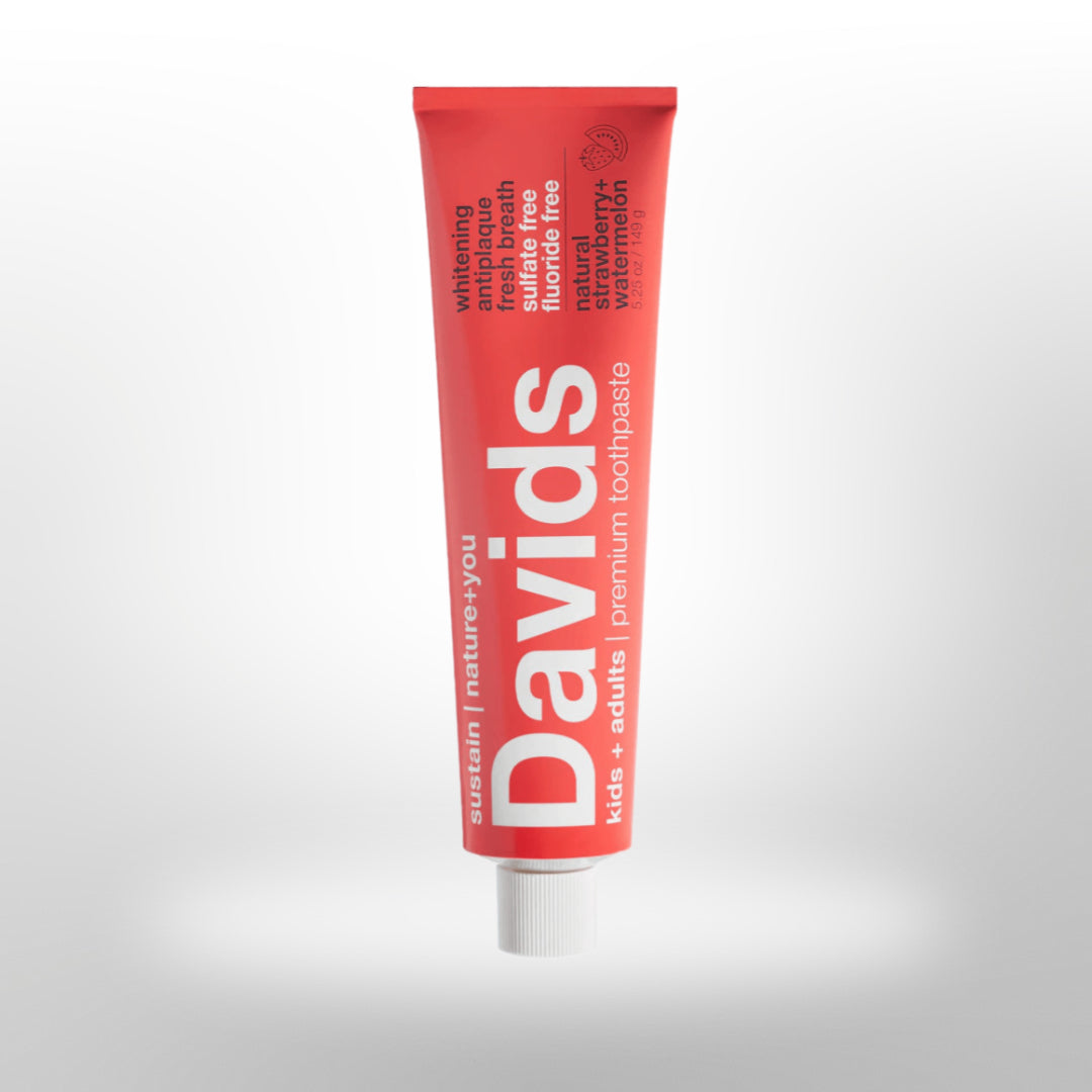 David's Kids+Adults Toothpaste offers a delightful and effective oral care solution for both kids and adults. This fluoride-free toothpaste fights plaque, freshens breath, and gently whitens teeth.