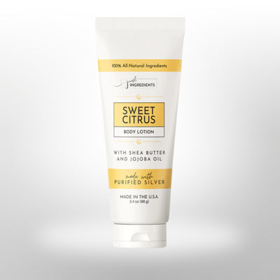 Non-greasy lotion that features a subtle citrus scent and is enriched with nourishing shea butter and jojoba oil to provide extra hydration.