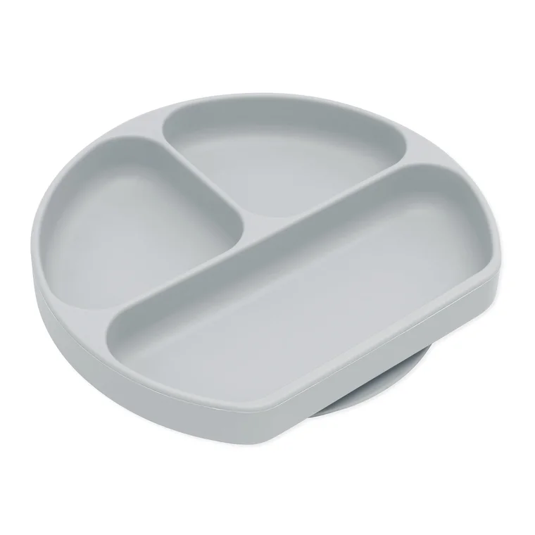 Bumkins Silicone Grip Dish, Gray