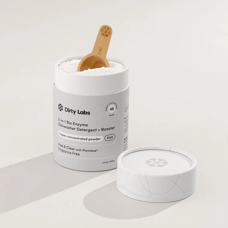 Dirty Labs Bio Enzyme Dishwasher Detergent, Free & Clear