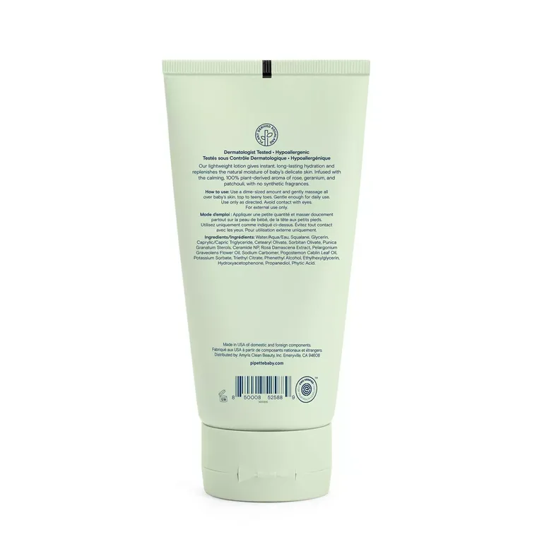 Pipette Baby Lotion, Rose + Geranium