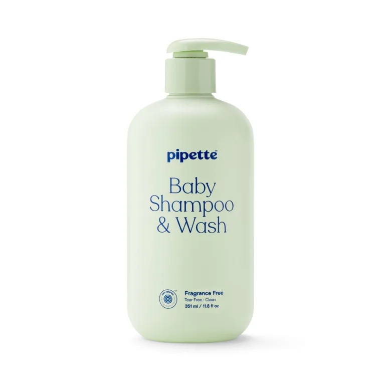 Pipette Baby Shampoo + Wash, Fragrance Free, 11.8 fl oz